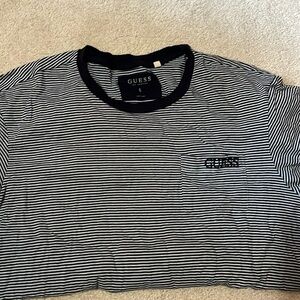 Men Guess stripped tshirt. One breast pocket